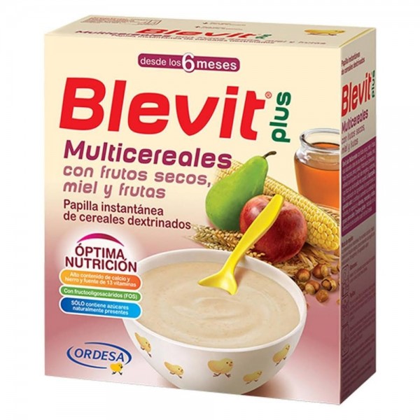 Blevit Plus Miel Frutos Secos y Frutas  Multicereales 600 g 
