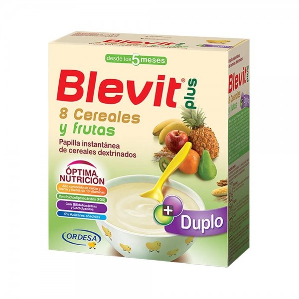 Blevit Plus Duplo 8 Cereales y Frutas 600 Gr