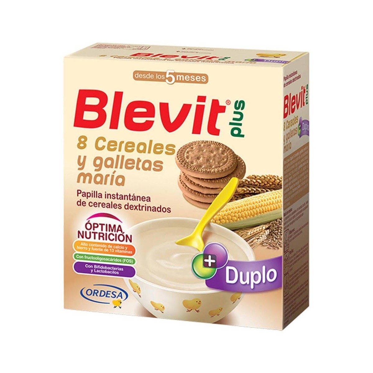 Blevit Plus Duplo 8 Cereales y Galletas 600 g
