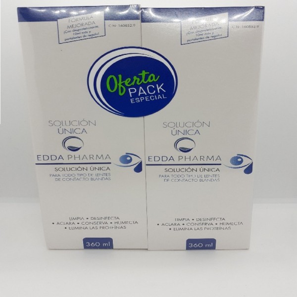 PACK SOLUCIÓN ÚNICA EDDA PHARMA 2X360ML