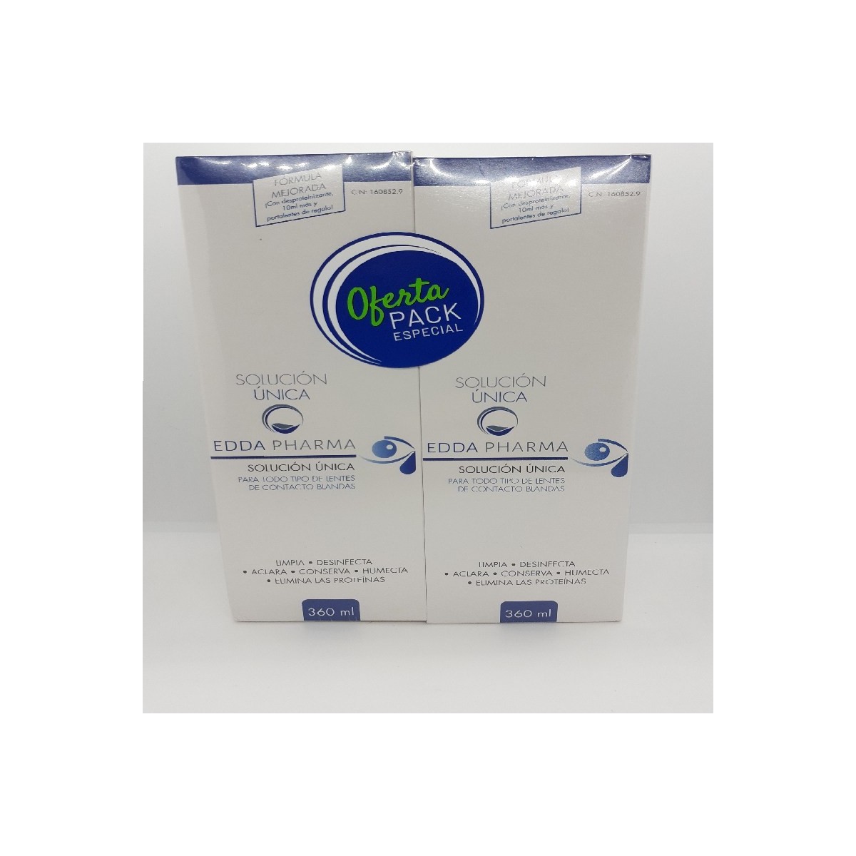 PACK SOLUCIÓN ÚNICA EDDA PHARMA 2X360ML