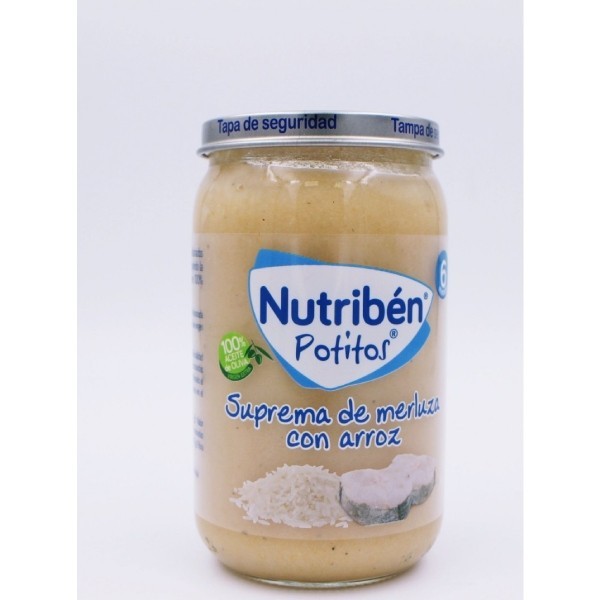 Nutribén Suprema De Merluza Con Arroz Potito 235 G