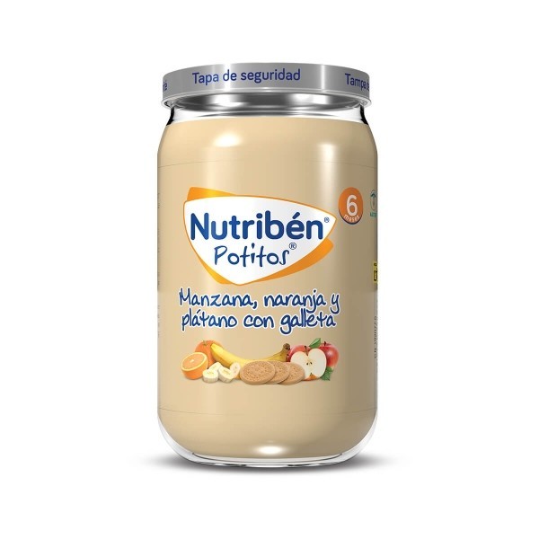 NUTRIBEN MANZANA NARANJA PLATANO Y GALLETA  POTITO 235 G