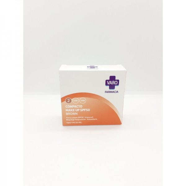 COMPACTO MAKE UP BROWN SPF 50