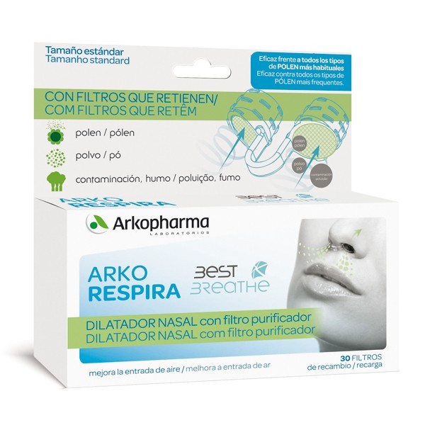 Arkorespira Filtro Nasal x 1 modelo estándar  30 filtros