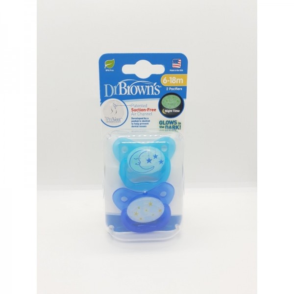 CHUPETE SILICONA NOCTURNO DR BROWNS PREVENT 6  18 MESES