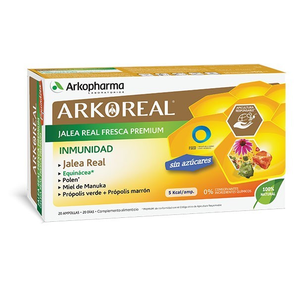 Arkoreal Jalea Real Inmunidad Sin Azúcar – 20 ampollas