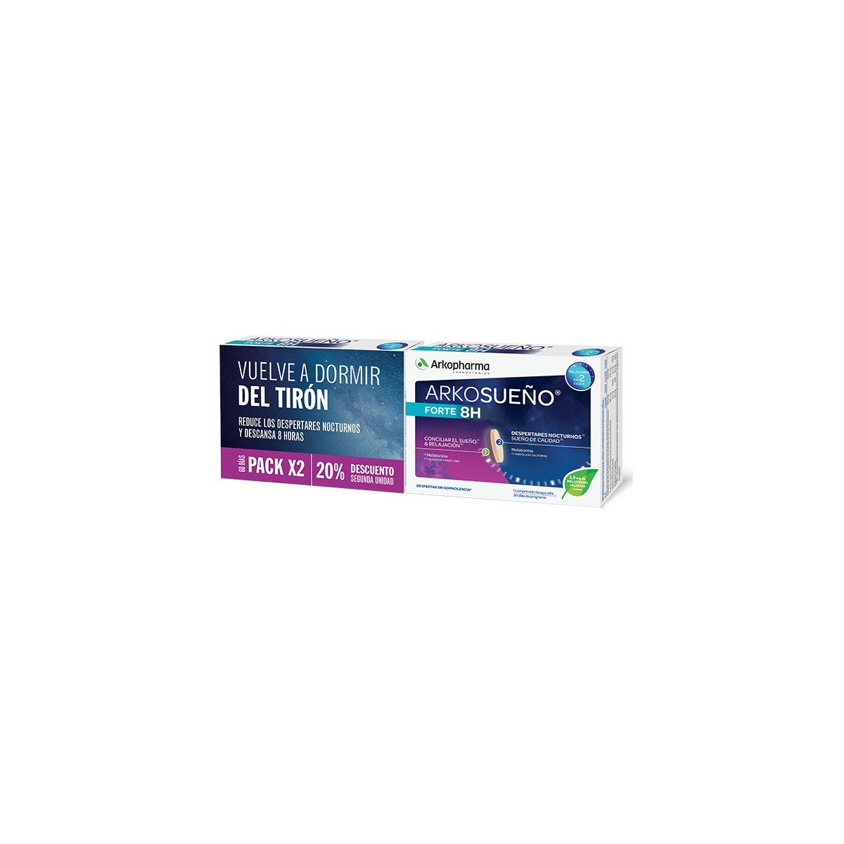 Arkosueño Forte 8H – 30 cápsulas x2