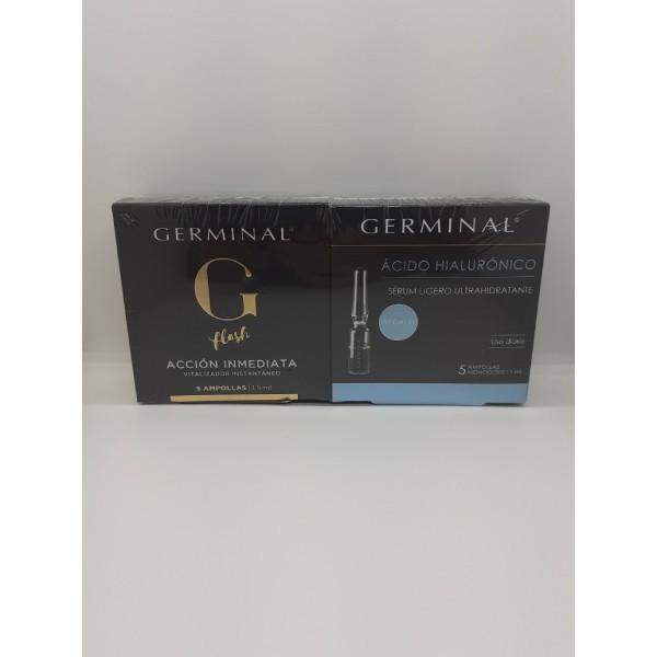 GERMINAL ACCION INMEDIATA 5 AMPOLLAS 15 ML REGALO ACIDO...