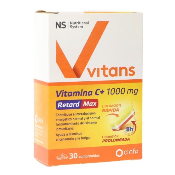 NS VITANS VITAMINA C+ 1000 MG RETARD MAX  30 COMPRIMIDOS