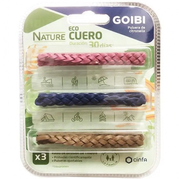 GOIBI PULSERA ECO CUERO TRENZADA