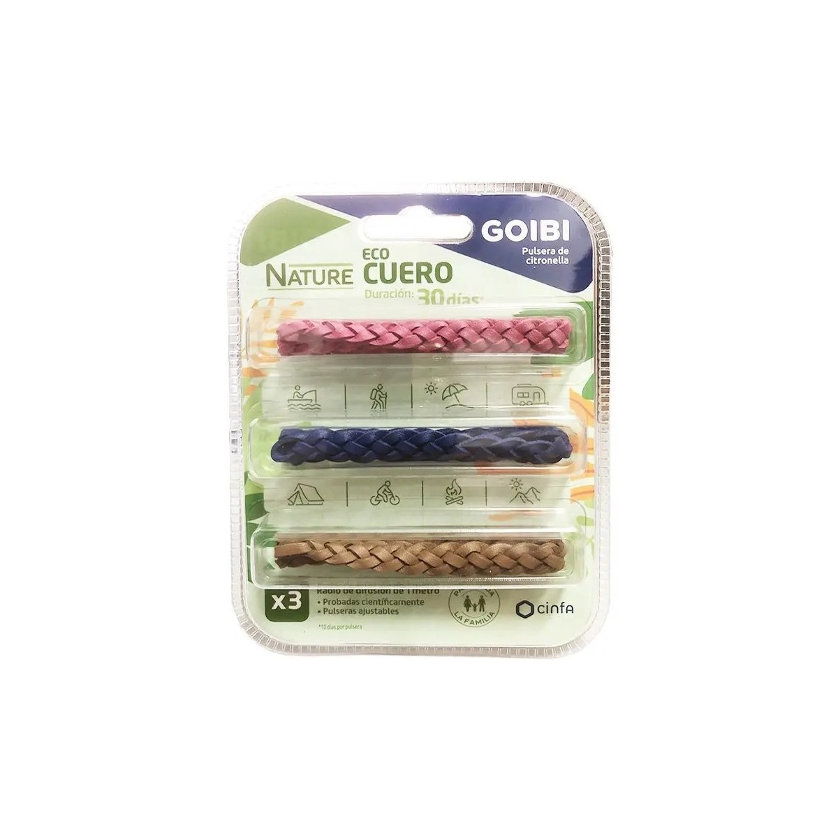 GOIBI PULSERA ECO CUERO TRENZADA