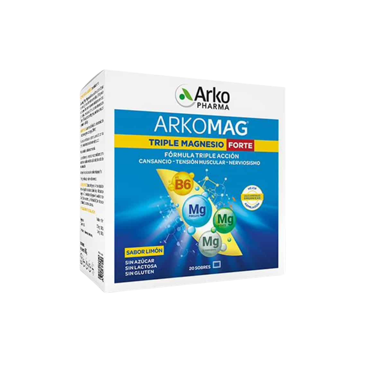 ARKOMAG TRIPLE MAGNESIO FORTE  20 SOBRES SABOR...