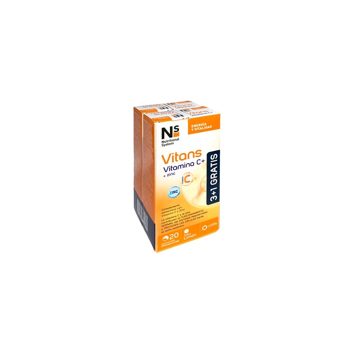 NS VITANS VIT C+ ZINC PACK 3+1 GRATIS